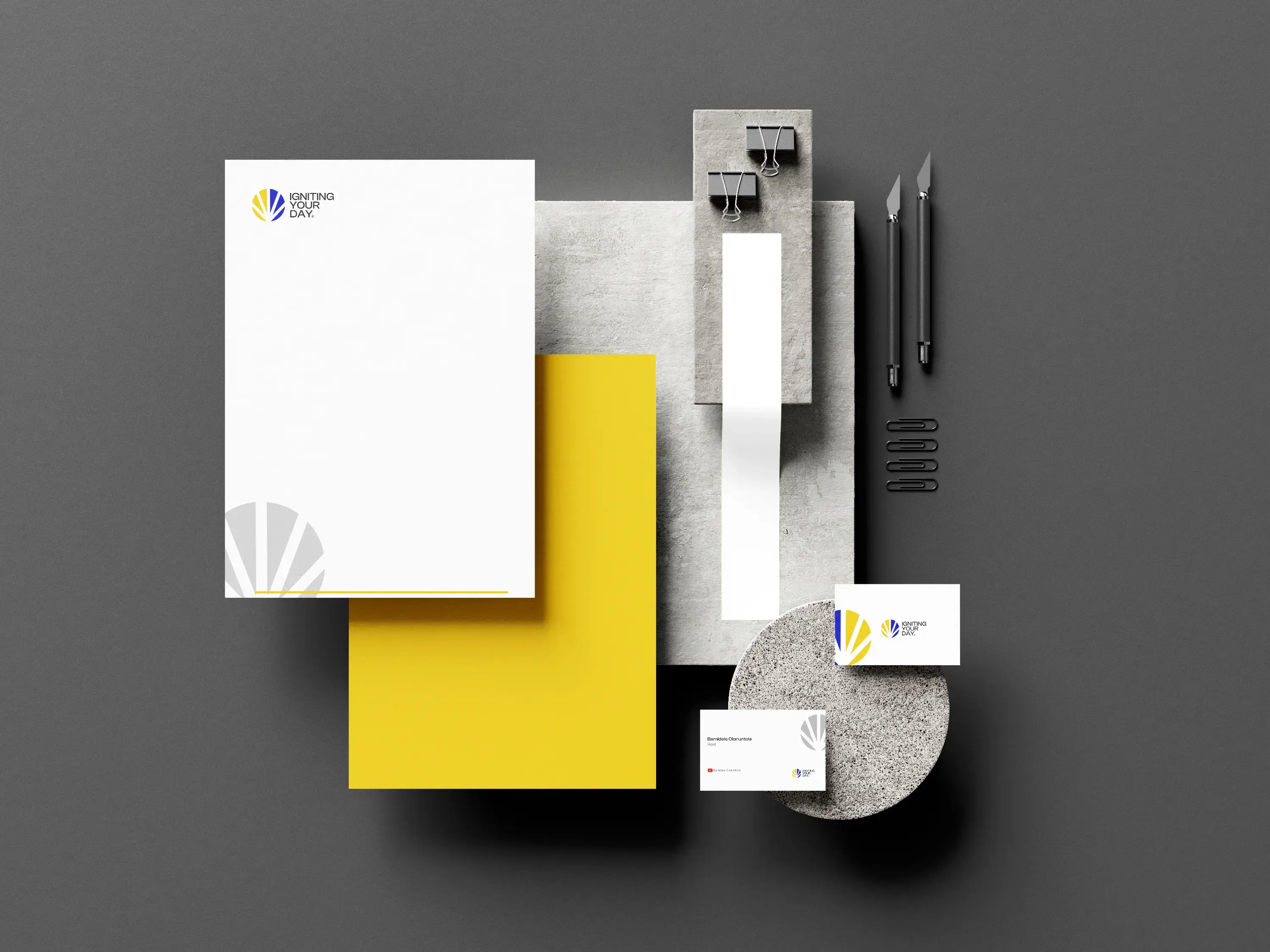 Igniting Your Day stationery mockup